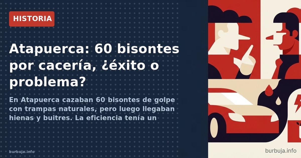 En Atapuerca cazaban 60 bisontes de golpe con trampas naturales, pero luego llegaban hienas y buitres. La eficiencia tenía un