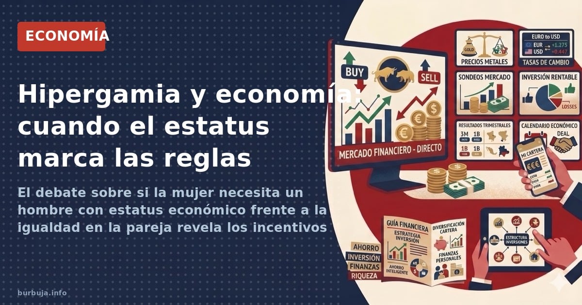 El debate sobre si la mujer necesita un hombre con estatus económico frente a la igualdad en la pareja revela los incentivos 