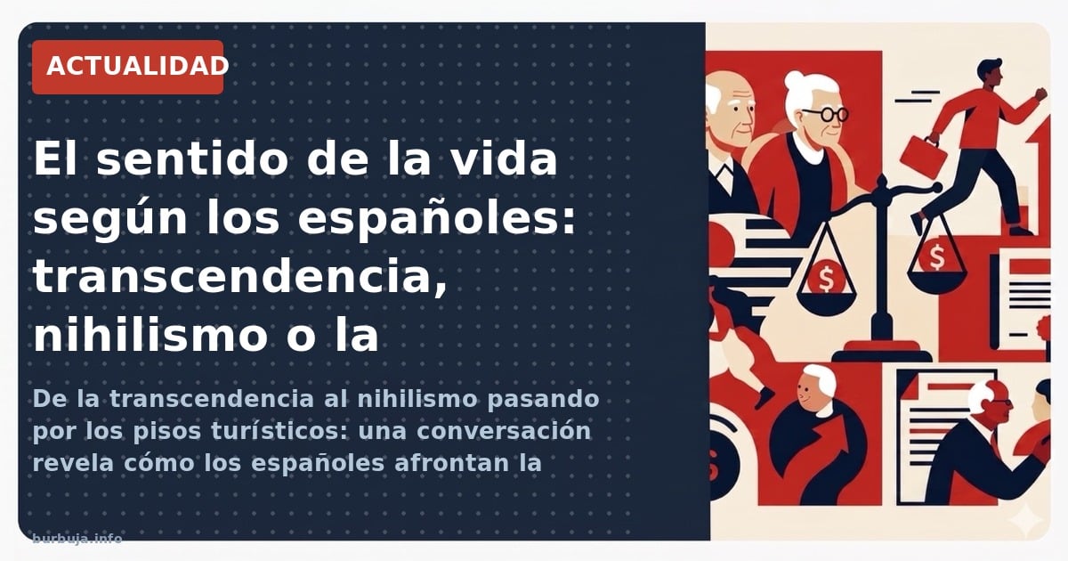 De la transcendencia al nihilismo pasando por los pisos turísticos: una conversación revela cómo los españoles afrontan la pr