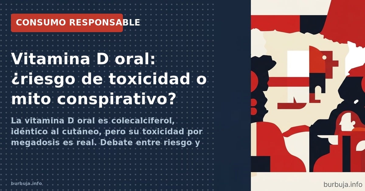 La vitamina D oral es colecalciferol, idéntico al cutáneo, pero su toxicidad por megadosis es real. Debate entre riesgo y mit