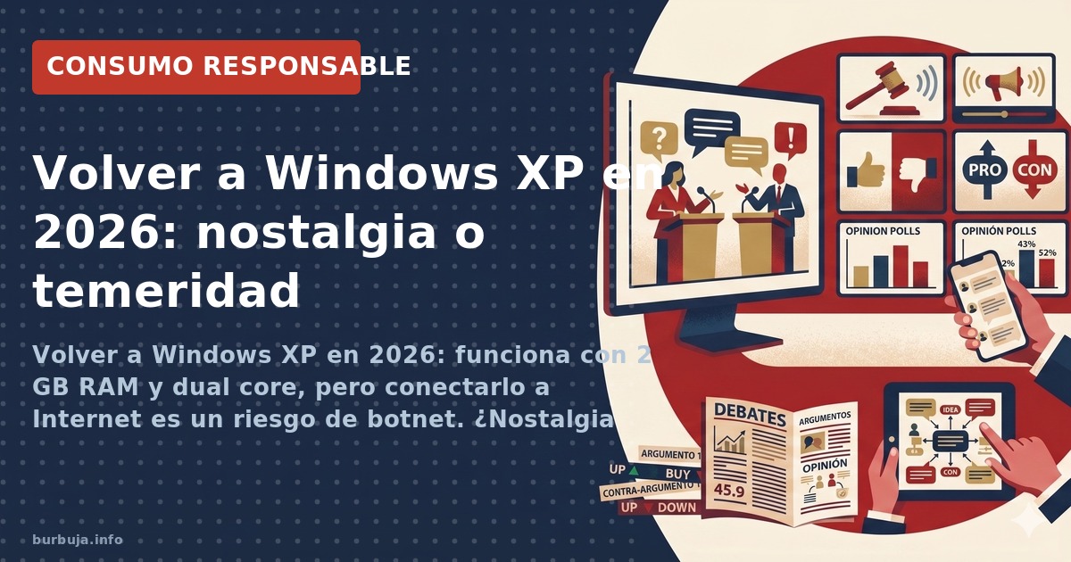 Volver a Windows XP en 2026: nostalgia o temeridad