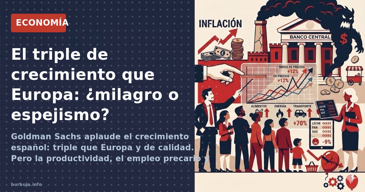 El triple crecimiento español según Goldman: ¿espejismo?