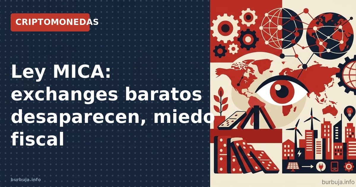 Ley MICA: exchanges baratos desaparecen, miedo fiscal
