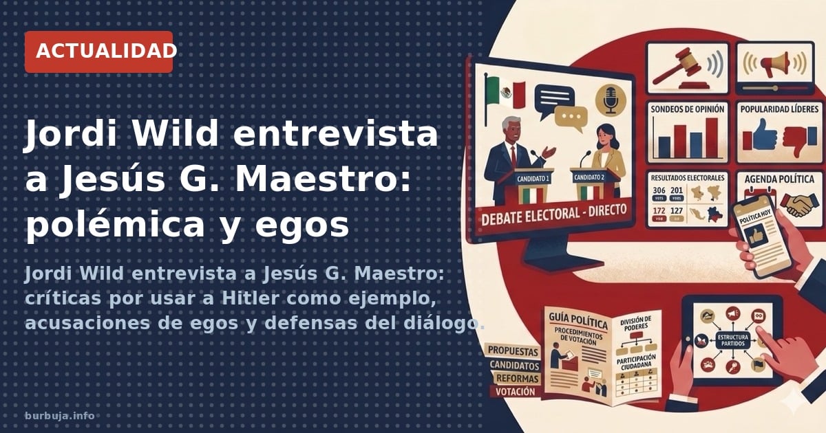 Jordi Wild entrevista a Jesús G. Maestro: críticas por usar a Hitler como ejemplo, acusaciones de egos y defensas del diálogo