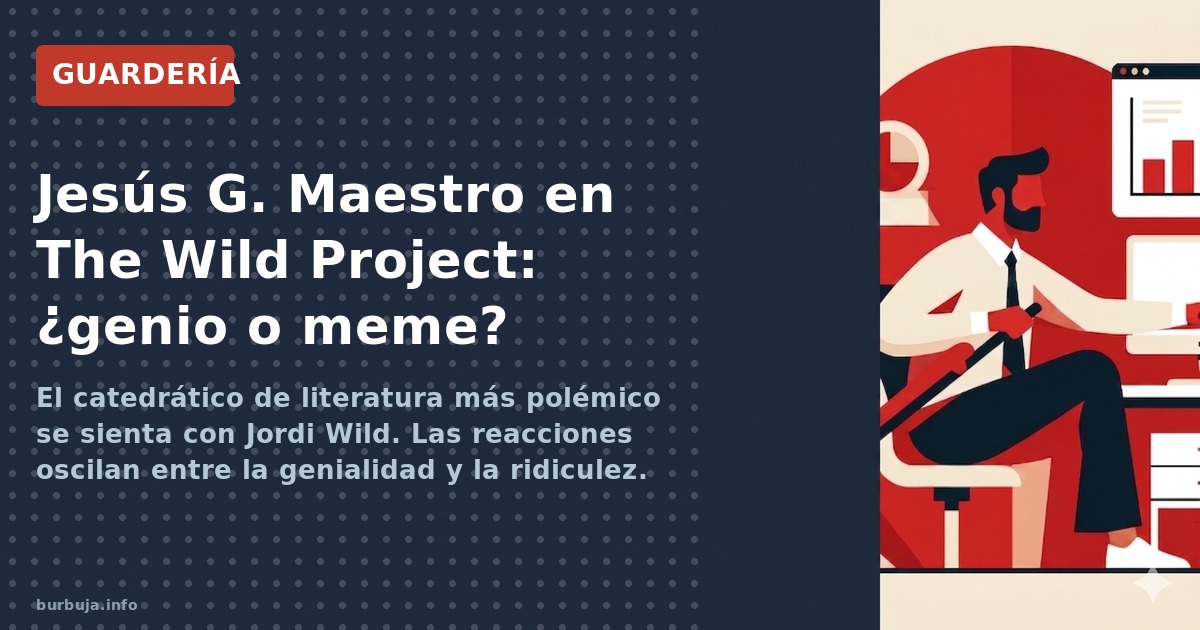 El catedrático de literatura más polémico se sienta con Jordi Wild. Las reacciones oscilan entre la genialidad y la ridiculez