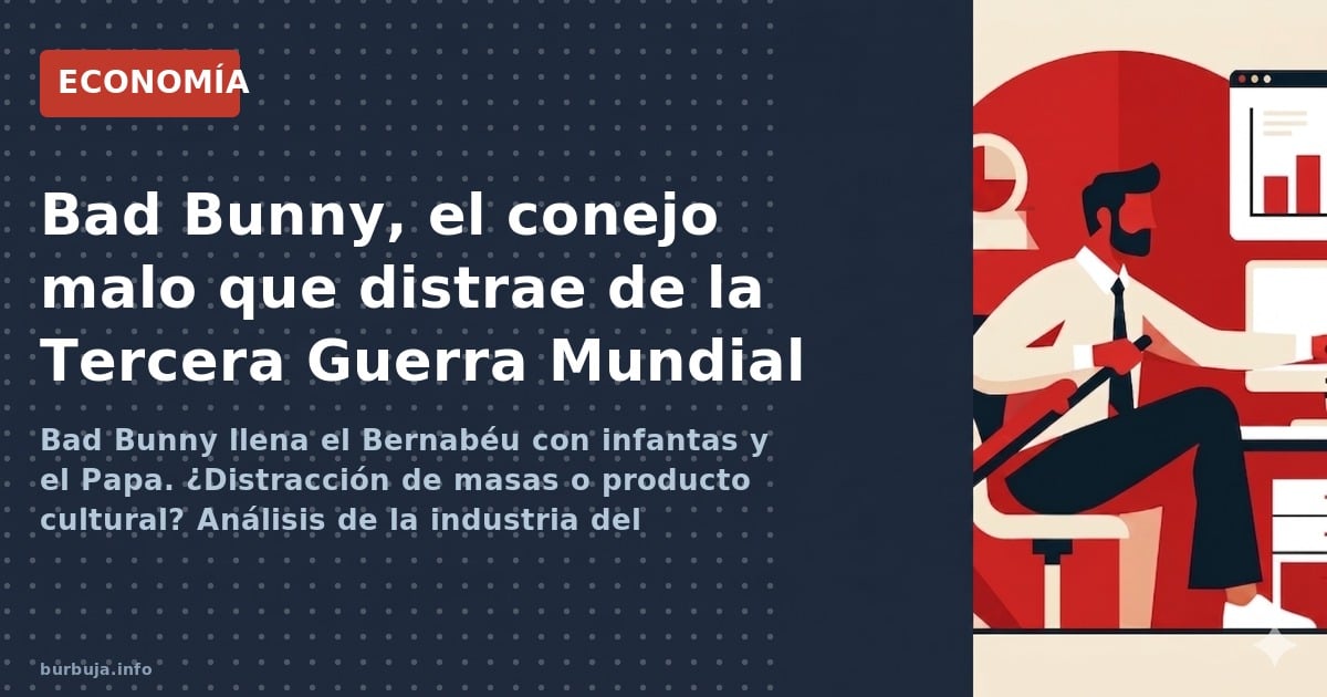 Bad Bunny llena el Bernabéu mientras la geopolítica se tensa. ¿Es un producto de distracción de masas? Análisis económico del