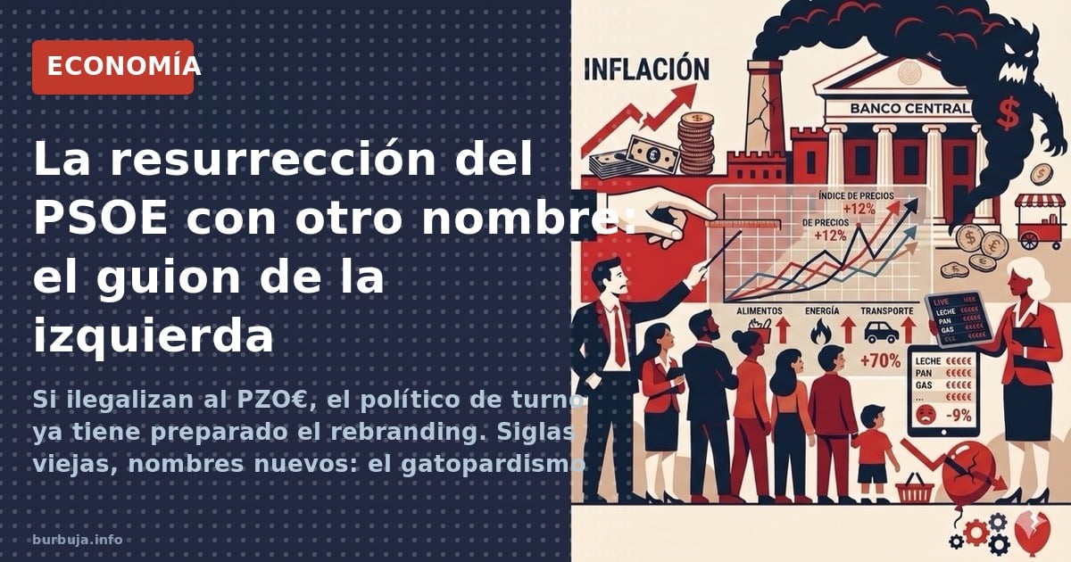 Si ilegalizan al PZO€, el político de turno ya tiene preparado el rebranding. Siglas viejas, nombres nuevos: el gatopardismo 