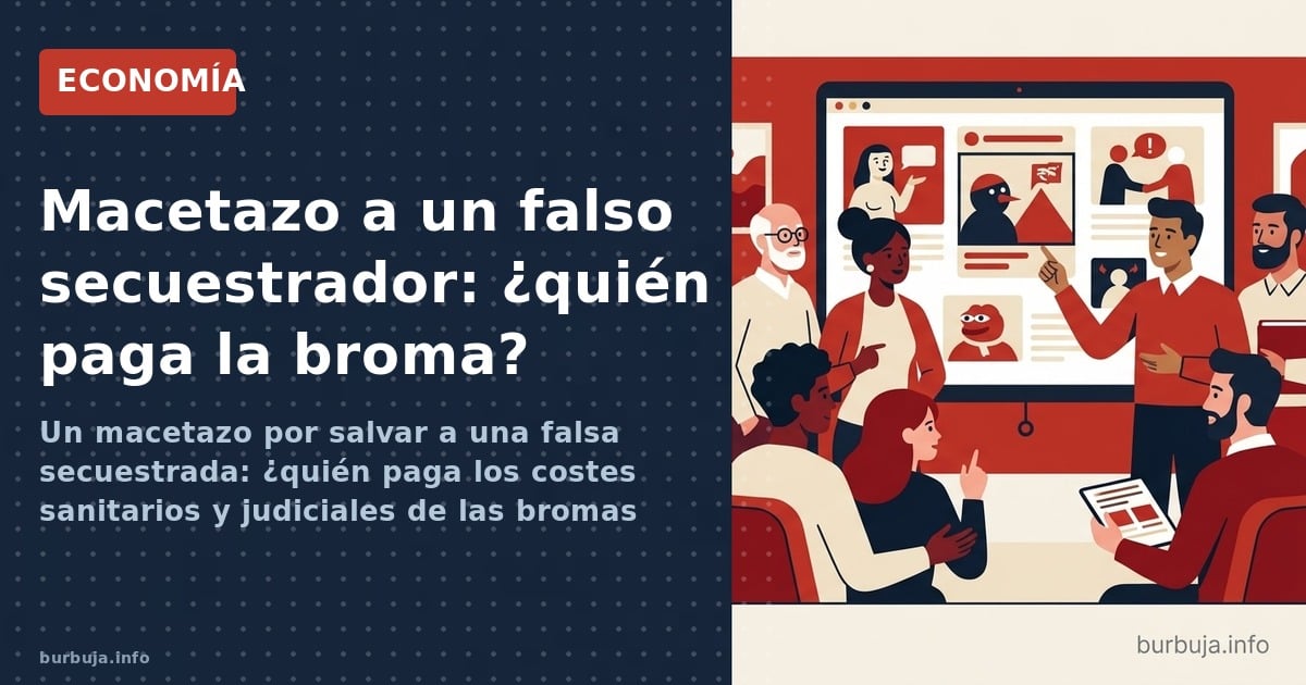 Un macetazo por salvar a una falsa secuestrada: ¿quién paga los costes sanitarios y judiciales de las bromas virales? El deba