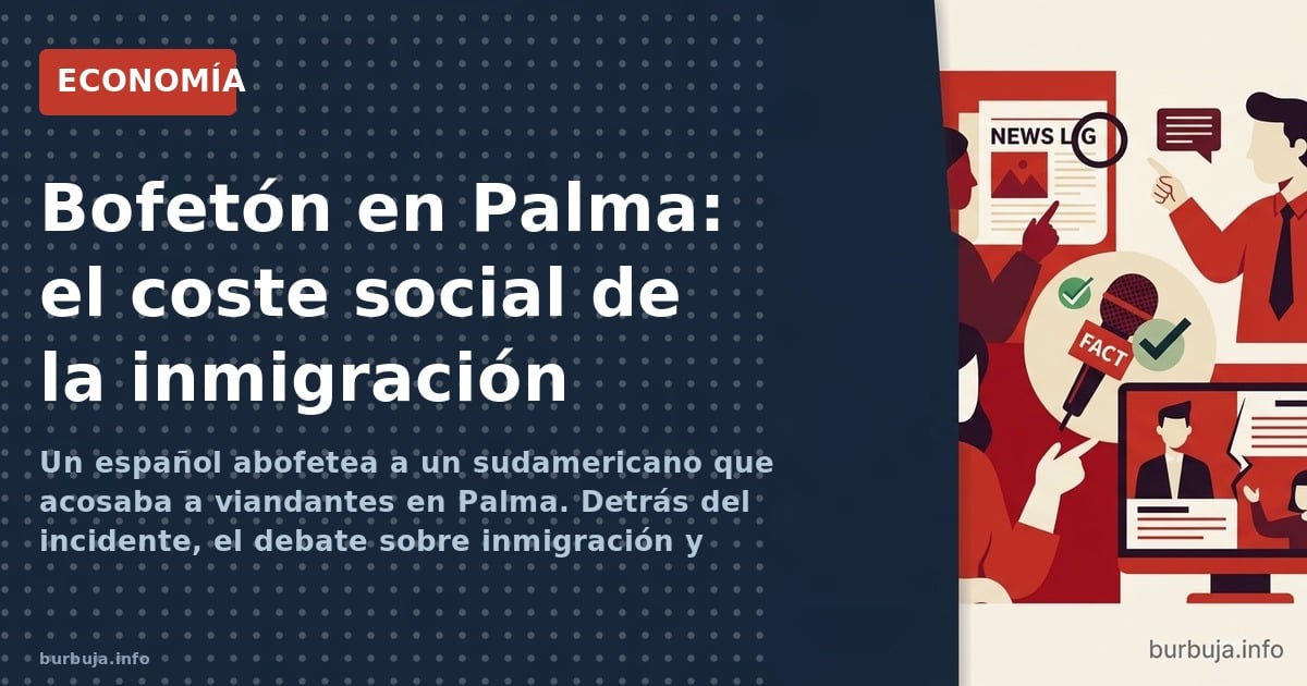 Un español abofetea a un sudamericano que acosaba a viandantes en Palma. Detrás del incidente, el debate sobre inmigración y 