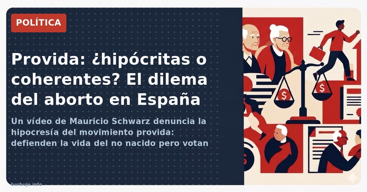 Un vídeo de Mauricio Schwarz denuncia la hipocresía del movimiento provida: defienden la vida del no nacido pero votan recort