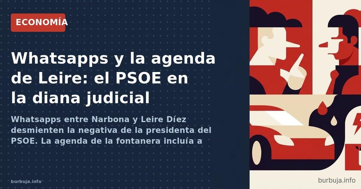 Whatsapps entre Narbona y Leire Díez desmienten la negativa de la presidenta del PSOE. La agenda de la fontanera incluía a Su