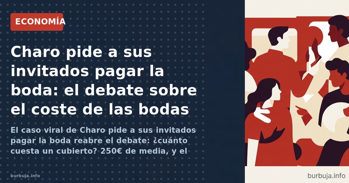 Una novia se queja de que los invitados no pagaron lo suficiente. El debate revela hasta dónde llega la presión económica en 