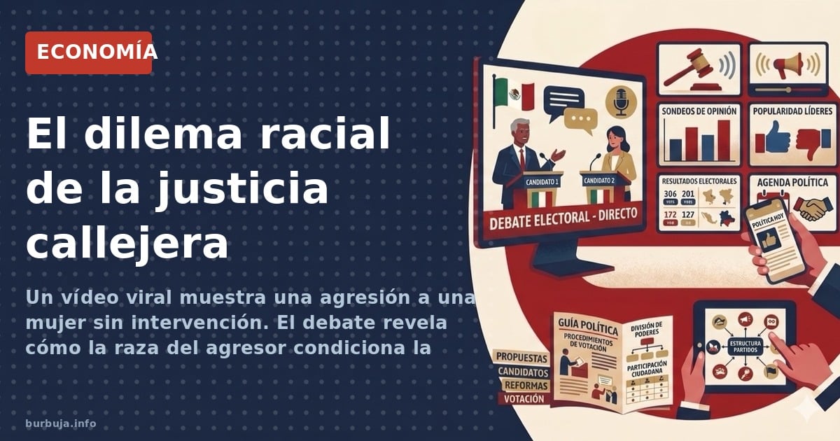 Un vídeo viral muestra una agresión a una mujer sin intervención. El debate revela cómo la raza del agresor condiciona la rea