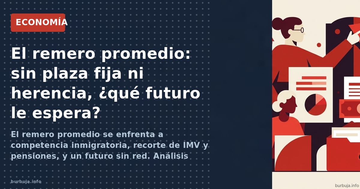 El remero promedio se enfrenta a competencia inmigratoria, recorte de IMV y pensiones, y un futuro sin red. Análisis del hori