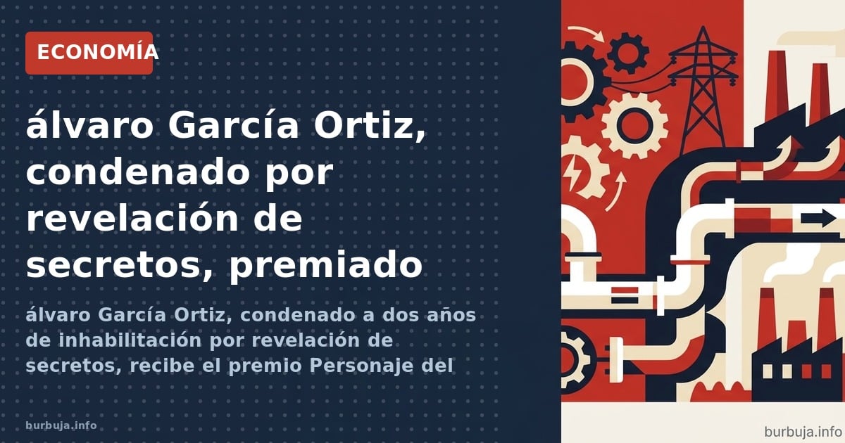 álvaro García Ortiz, condenado a dos años de inhabilitación por revelación de secretos, recibe el premio Personaje del Año 20