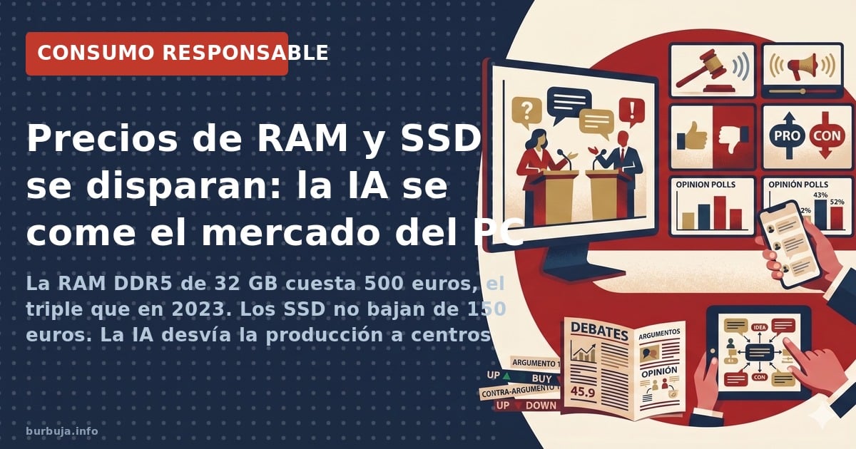 Los precios de la RAM DDR5 se han triplicado en dos años y los discos duros se han duplicado. Te explicamos por qué la IA est