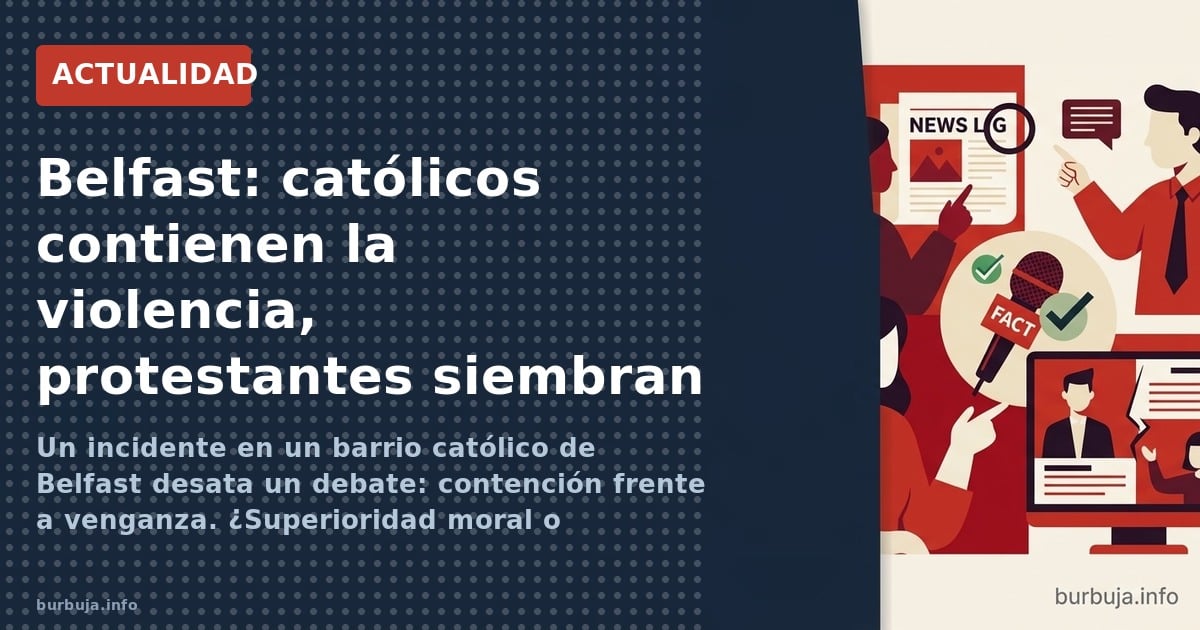 Católicos frenan represalias, protestantes incendian Belfast
