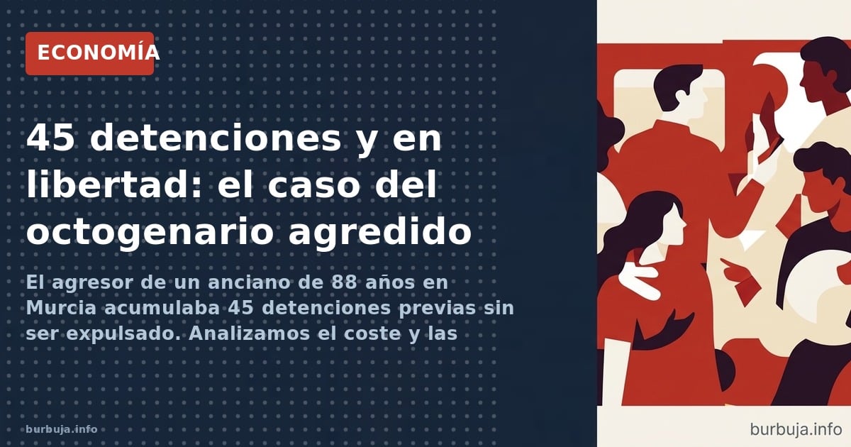 El agresor de un anciano de 88 años en Murcia acumulaba 45 detenciones previas sin ser expulsado. Analizamos el coste y las l
