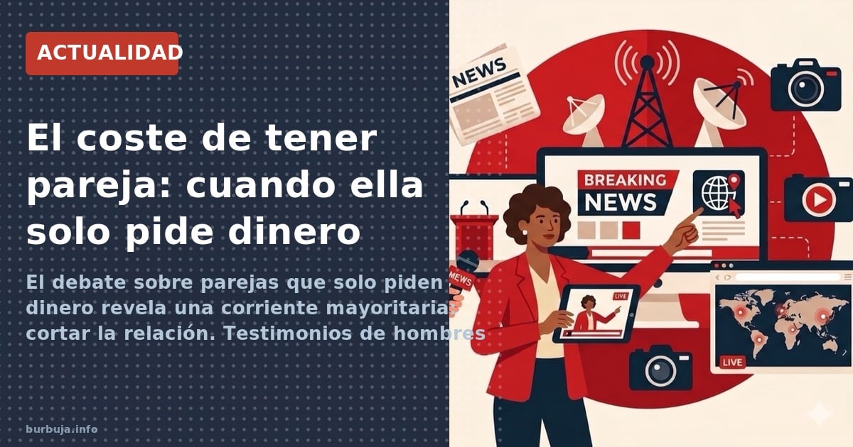 El debate sobre parejas que solo piden dinero revela una corriente mayoritaria: cortar la relación. Testimonios de hombres qu
