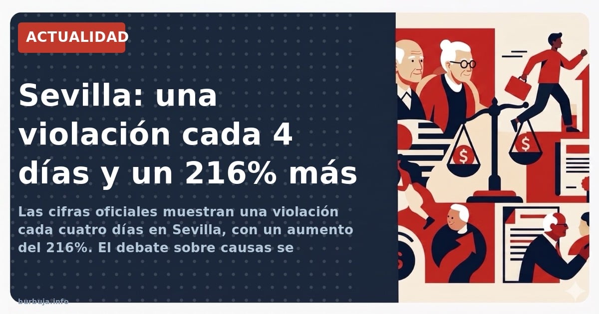 Las cifras oficiales muestran una violación cada cuatro días en Sevilla, con un aumento del 216%. El debate sobre causas se i