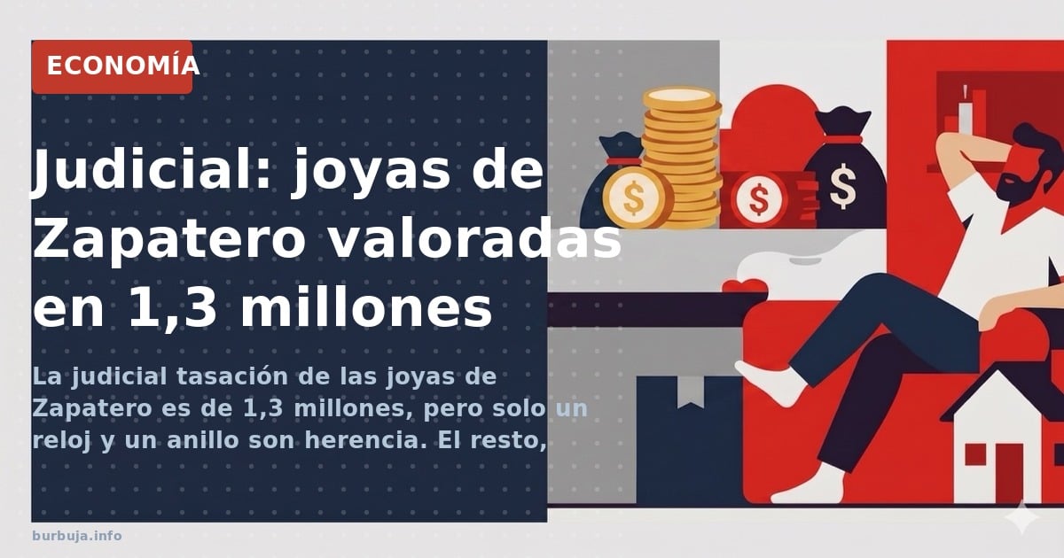 La tasación judicial de las joyas del expresidente Zapatero asciende a 1,3 millones de euros, frente a los 30.000 que él decl