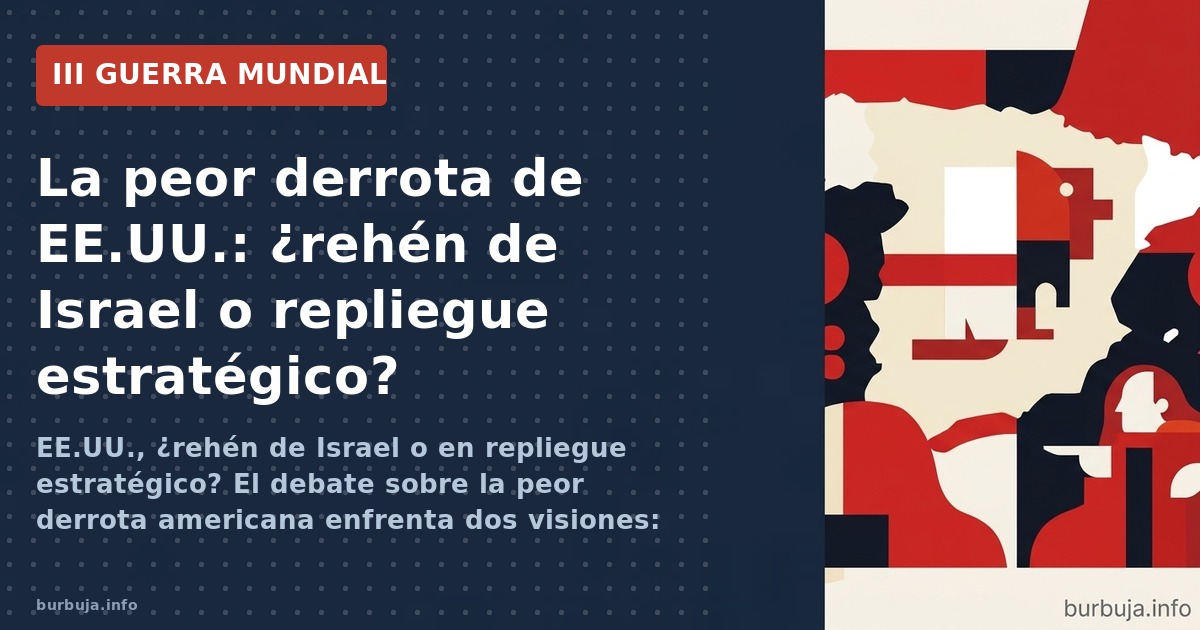 EE.UU., ¿rehén de Israel o en repliegue estratégico? El debate sobre la peor derrota americana enfrenta dos visiones: control