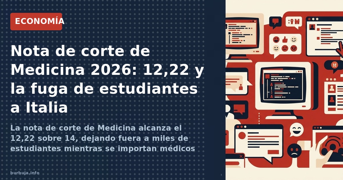 ¿Nota de 12,22 para Medicina? Y luego importamos médicos