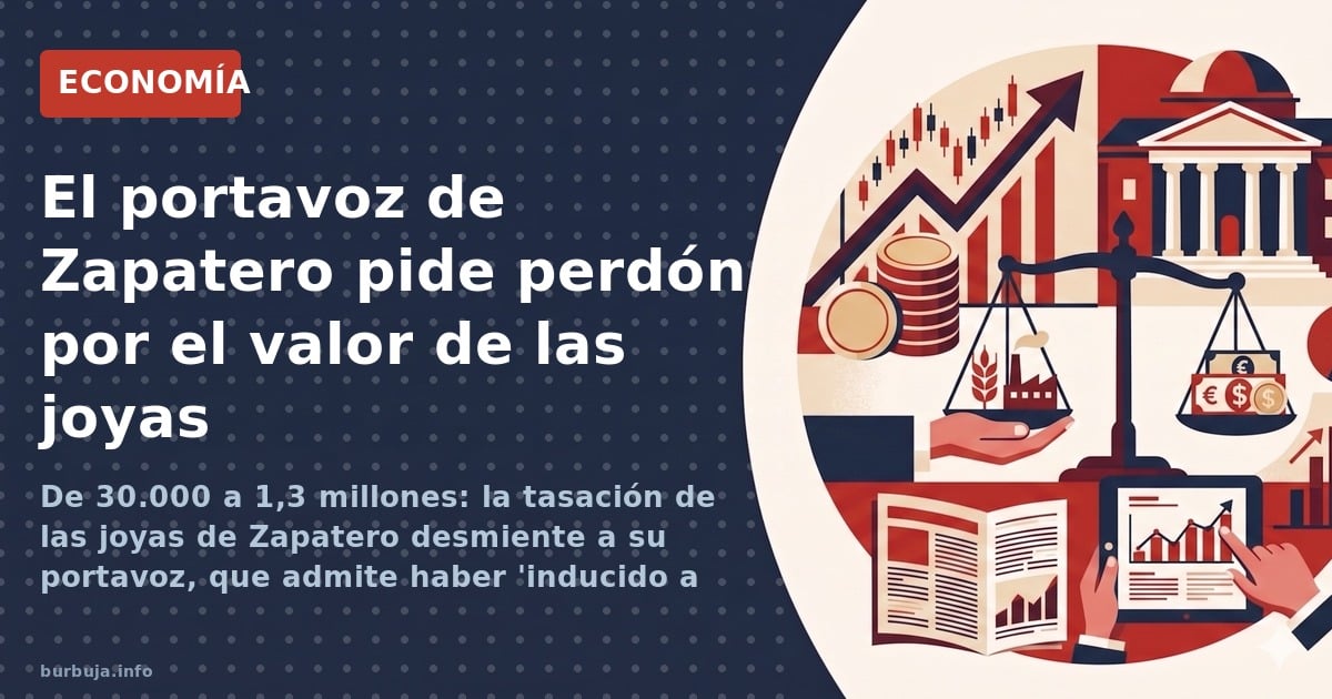 De 30.000 a 1,3 millones: la tasación de las joyas de Zapatero desmiente a su portavoz, que admite haber 'inducido a error'. 