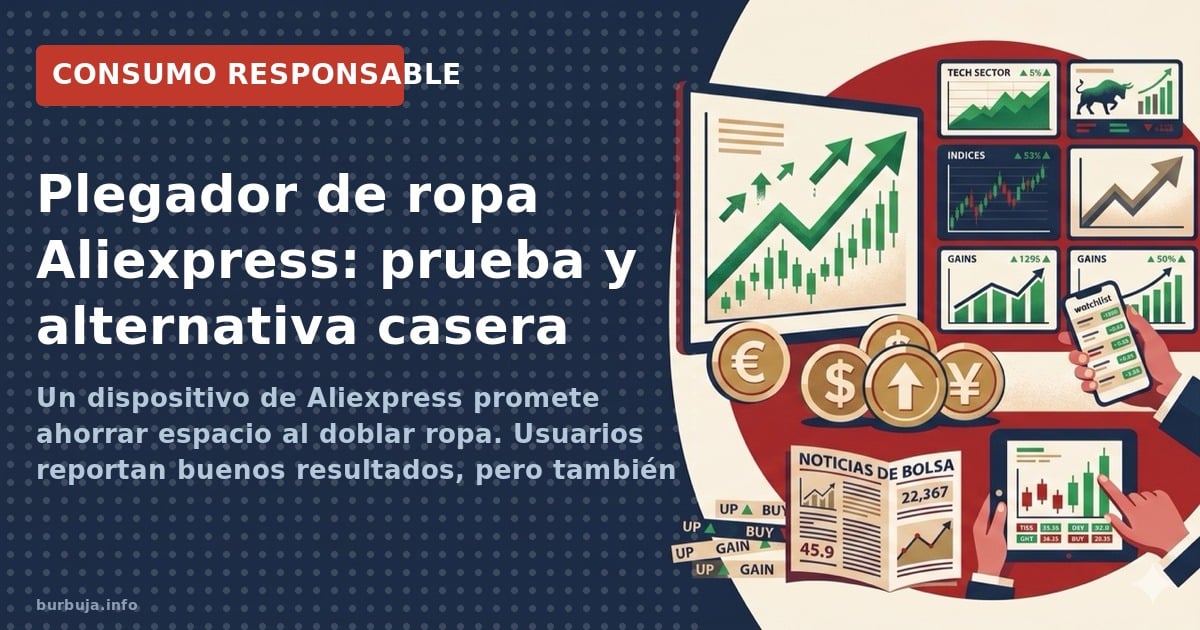Un usuario prueba el plegador de ropa de AliExpress: las camisetas quedan mejor plegadas que a mano, pero se rompe pronto. La