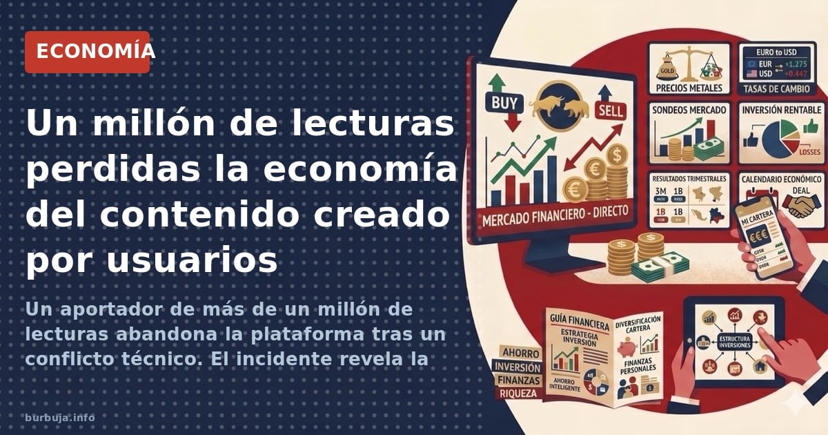 Un aportador de más de un millón de lecturas abandona la plataforma tras un conflicto técnico. El incidente revela la fragili
