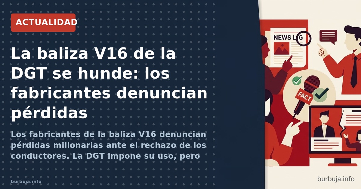 Fabricantes denuncian pérdidas millonarias tras invertir en la baliza V16 que la DGT ha dejado sin mercado. El BOE no aclara 