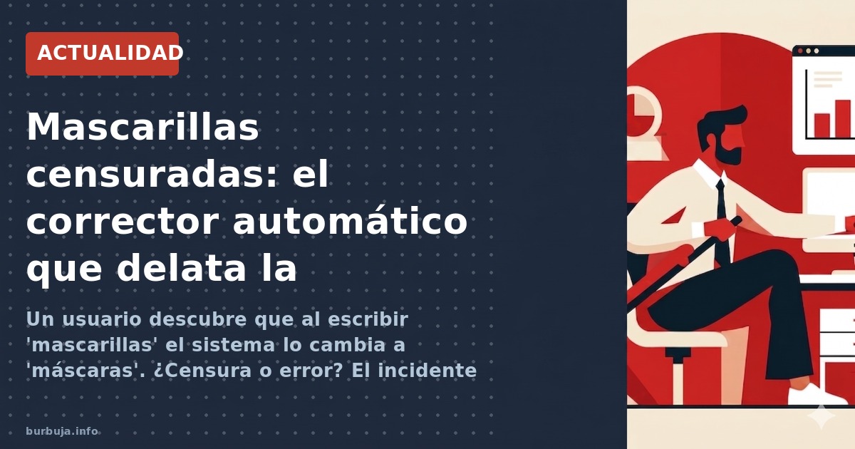 Un foro español bloqueó temporalmente la palabra 'mascarillas' por un fallo técnico. El incidente, corregido en minutos, abre