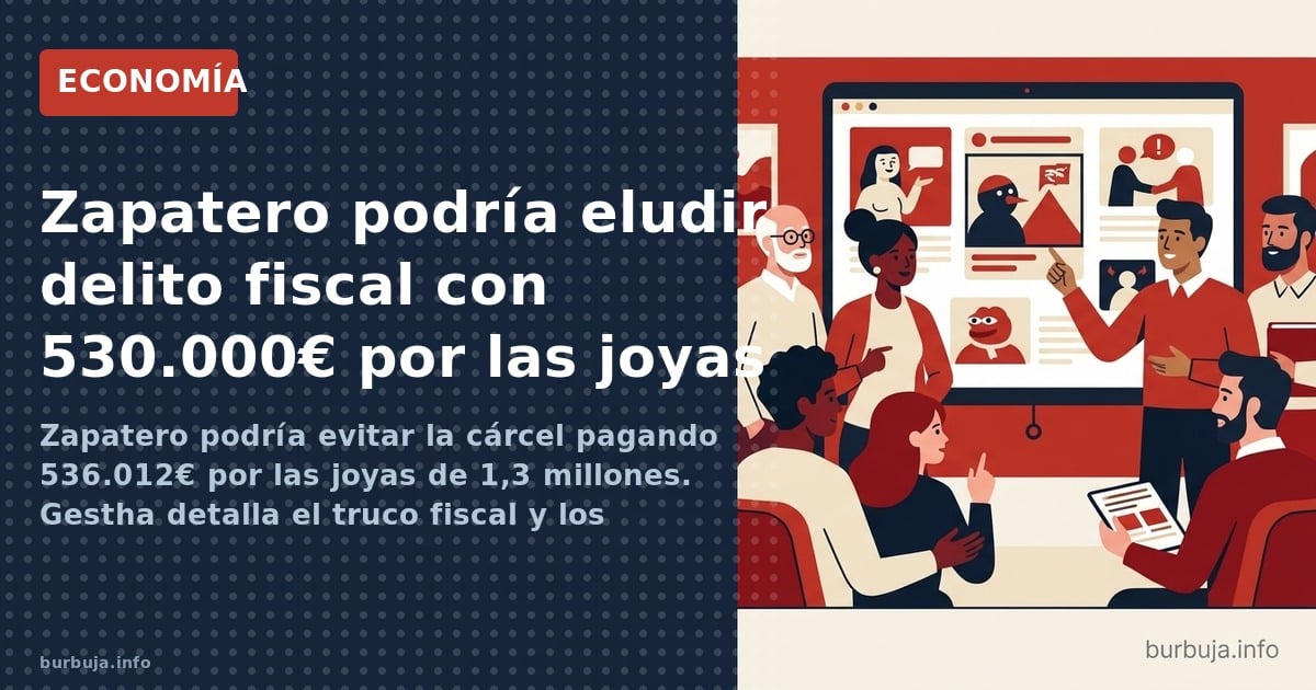 Gestha advierte: Zapatero puede eludir el delito fiscal por las joyas de 1,3 millones pagando 536.012 euros. El análisis de l