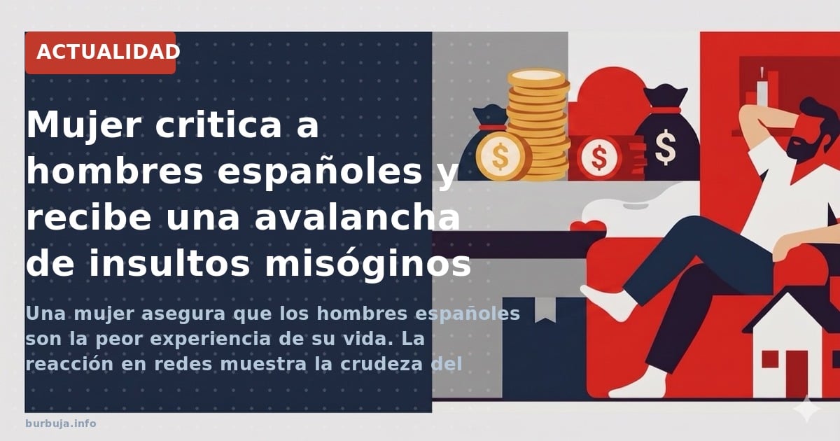Una mujer asegura que los hombres españoles son la peor experiencia de su vida. La reacción en redes muestra la crudeza del m