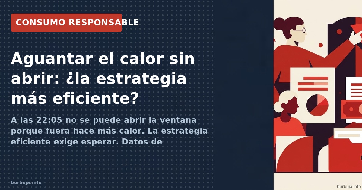 A las 22:00 la temperatura exterior supera la interior. Abrir ventanas empeora el calor. Claves para ventilar sin derrochar e