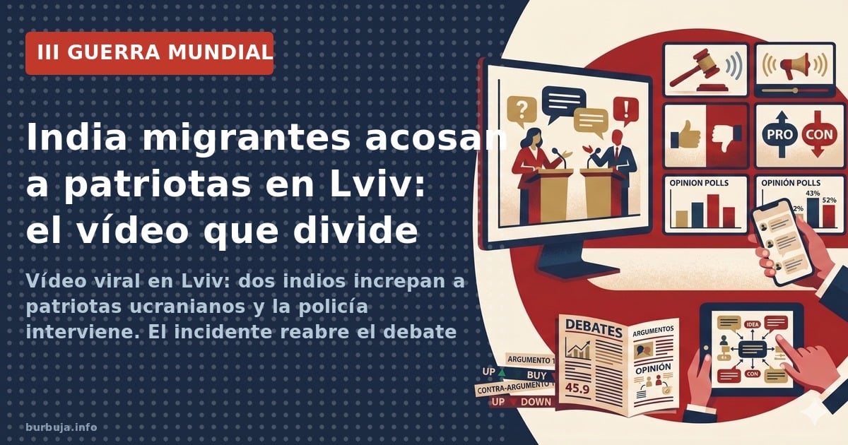Vídeo: dos indios enfrentan a patriotas ucranianos en Lviv y la policía interviene. El reclutamiento desigual y el uso de acu