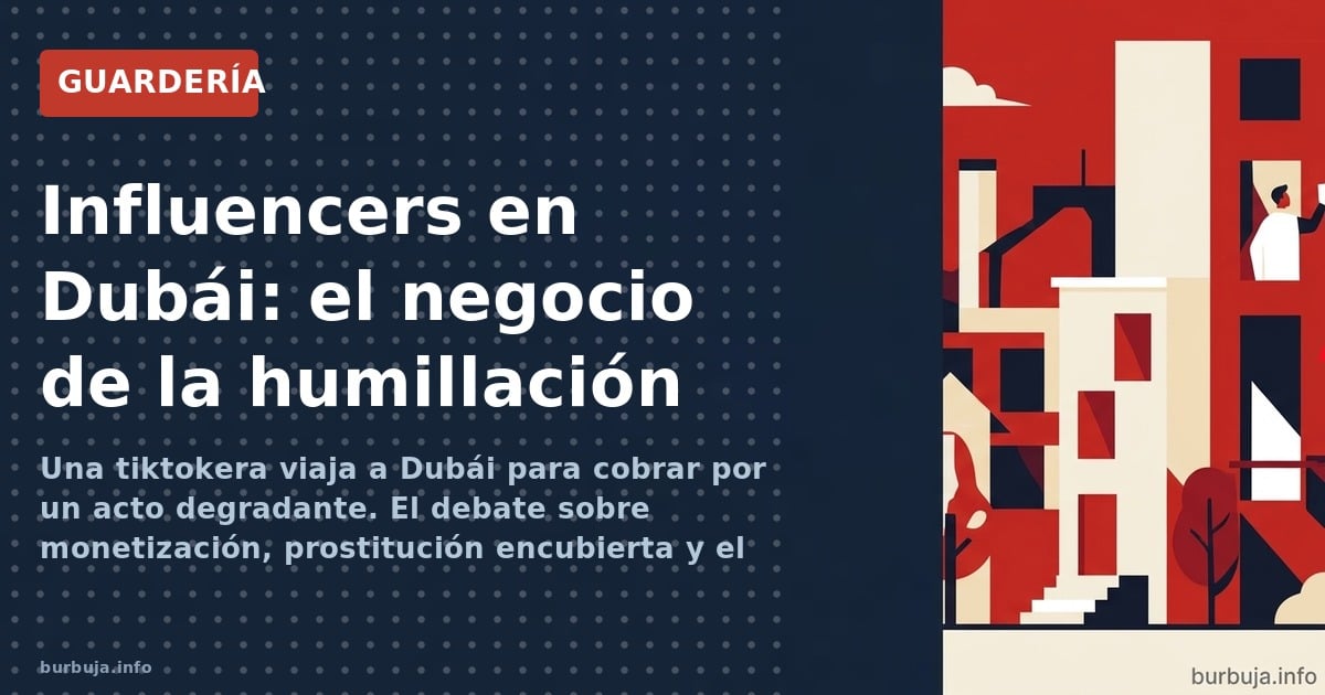 Una tiktokera viaja a Dubái para cobrar por un acto degradante. El debate sobre monetización, prostitución encubierta y el pr