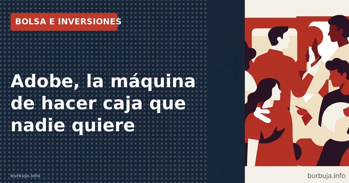 Gráfico de cotización de Adobe mostrando volatilidad y la influencia de las narrativas tecnológicas