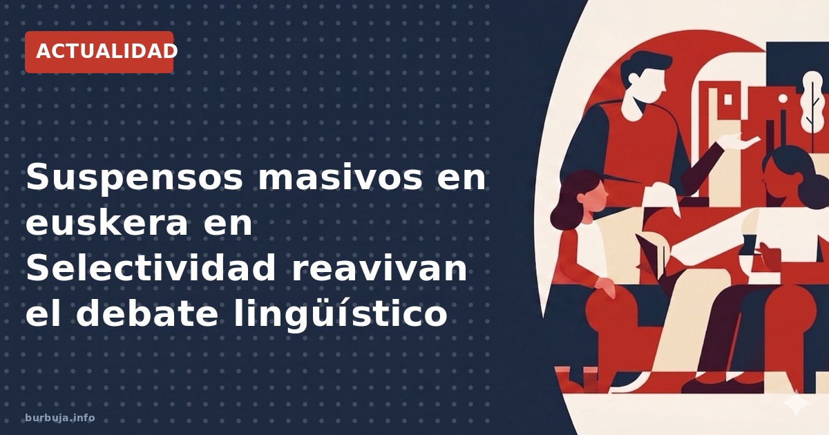 Decenas de estudiantes de colegios en castellano obtienen cero en euskera en Selectividad vasca. El debate sobre discriminaci