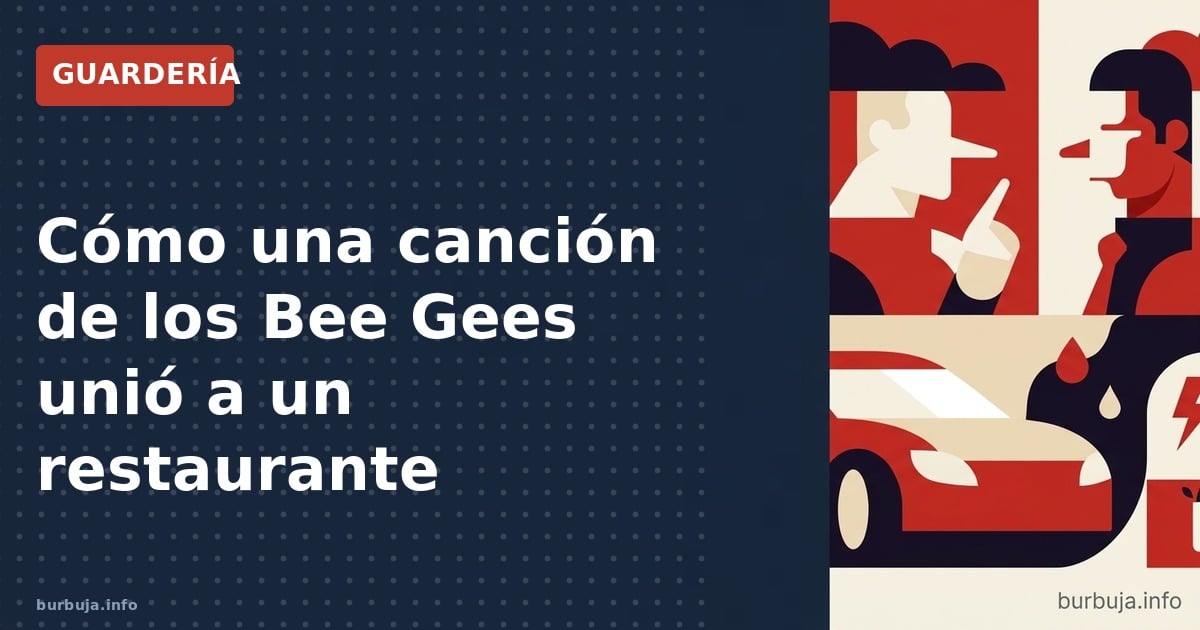 Ilustración de clientes y personal de un restaurante cantando a coro mientras suena una canción en el altavoz