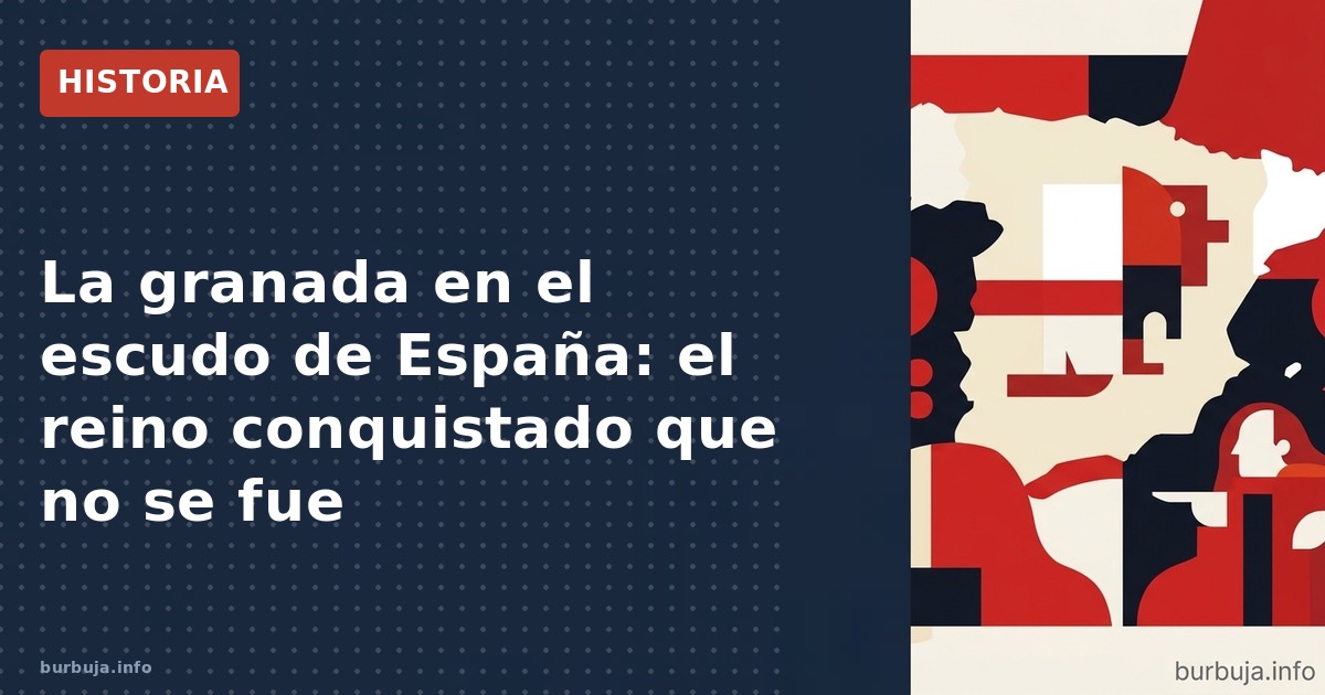 Analizamos el significado histórico de la granada en el centro del escudo, las dos coronas y la polémica flor de lis borbónic