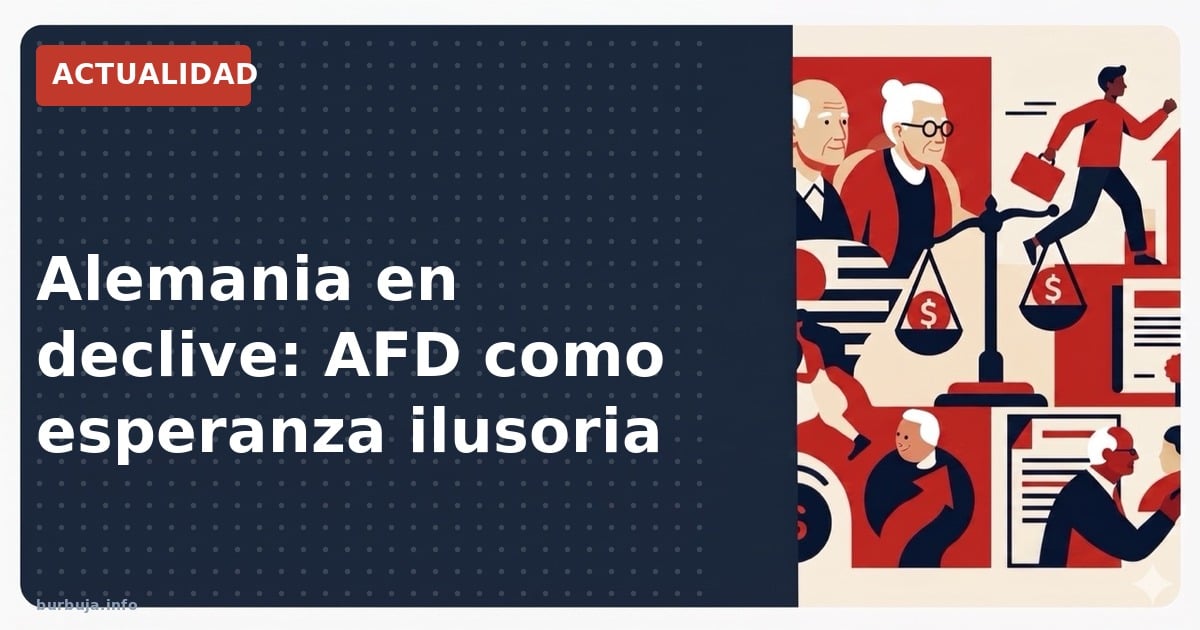 El declive alemán se refleja en la emigración y la desconfianza. AFD crece pero, según el análisis, no es una alternativa rea