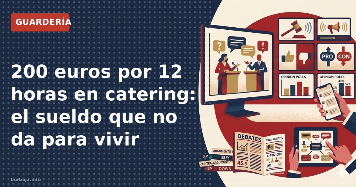200 euros por 12 horas en catering: el sueldo que no da para vivir
