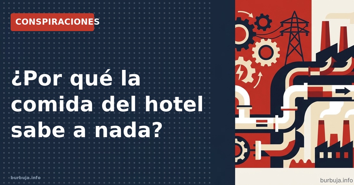 ¿Por qué la comida del hotel sabe a nada?