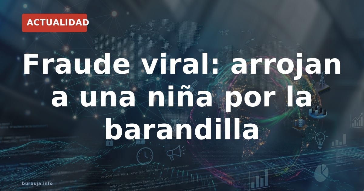 Fraude viral: arrojan a una niña por la barandilla