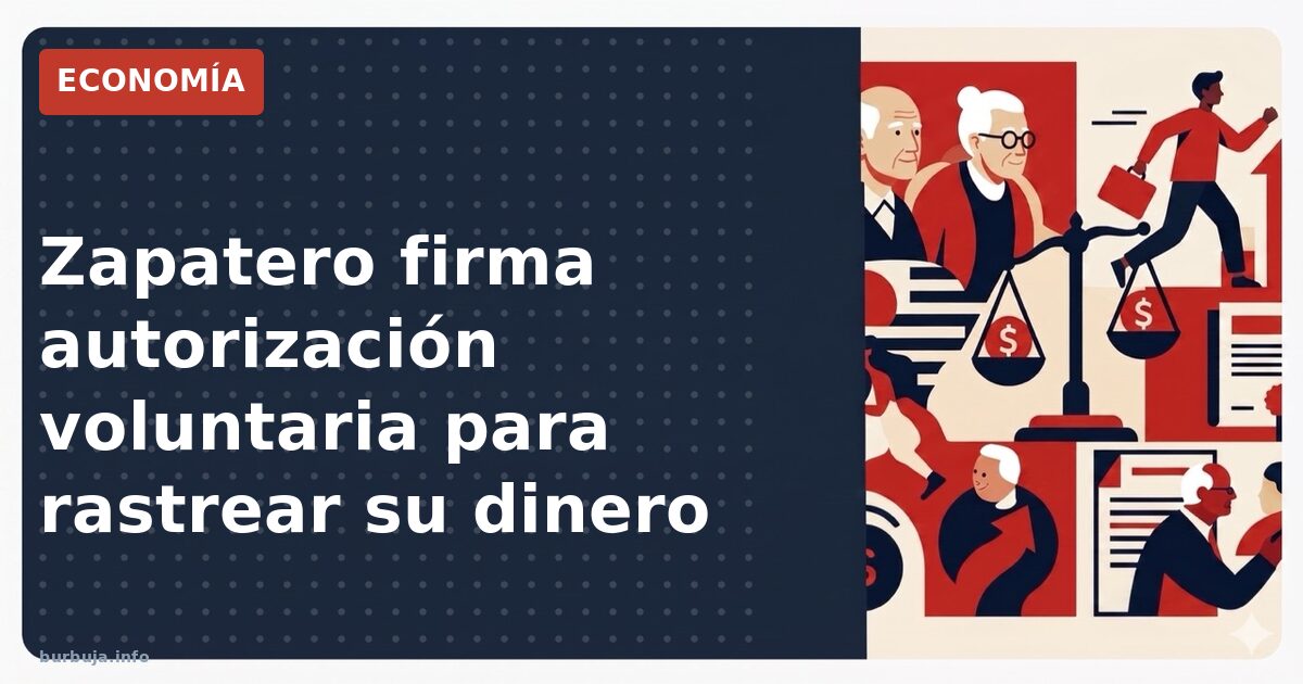 Zapatero firma autorización voluntaria para rastrear su dinero