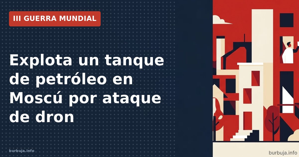 Explota un tanque de petróleo en Moscú por ataque de dron