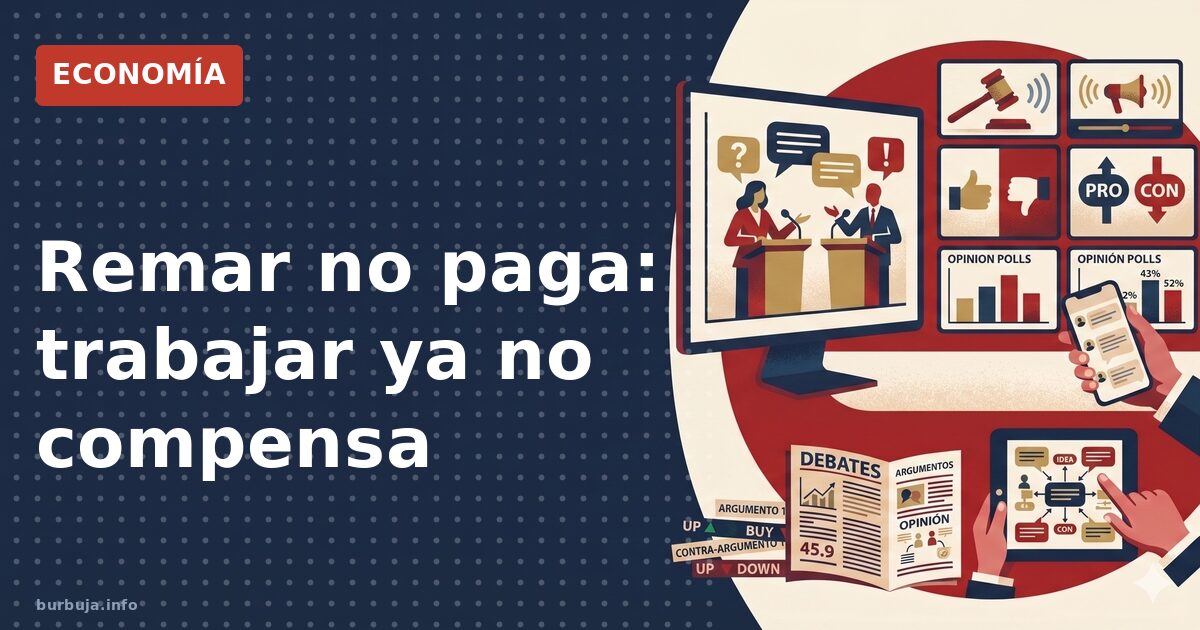 Remar no paga: trabajar ya no compensa