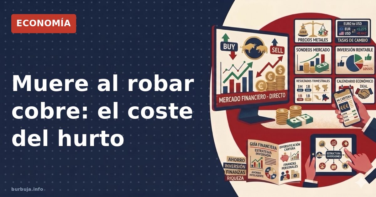 Electrocutado robando cobre: el coste de un delito