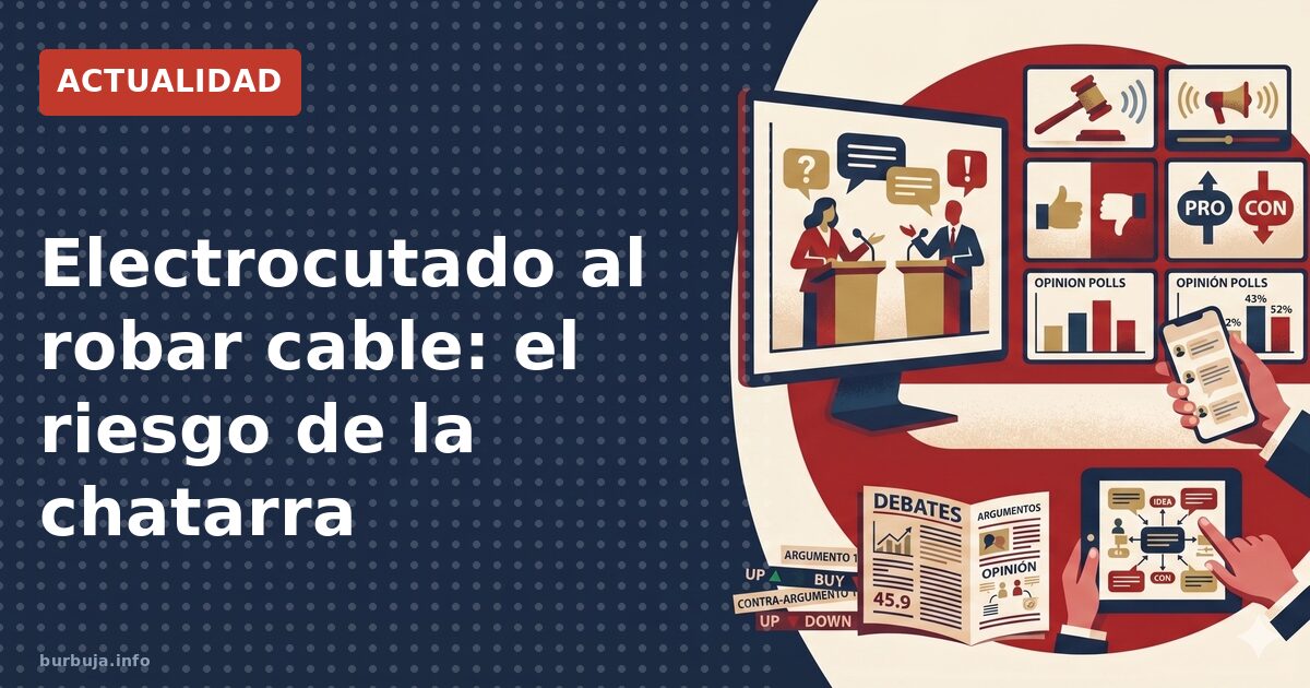 Electrocutado al robar cable: el riesgo de la chatarra